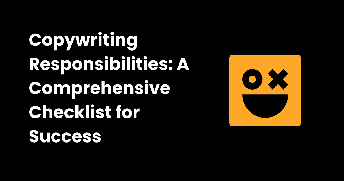 Copywriter responsibilities checklist | checklist.gg